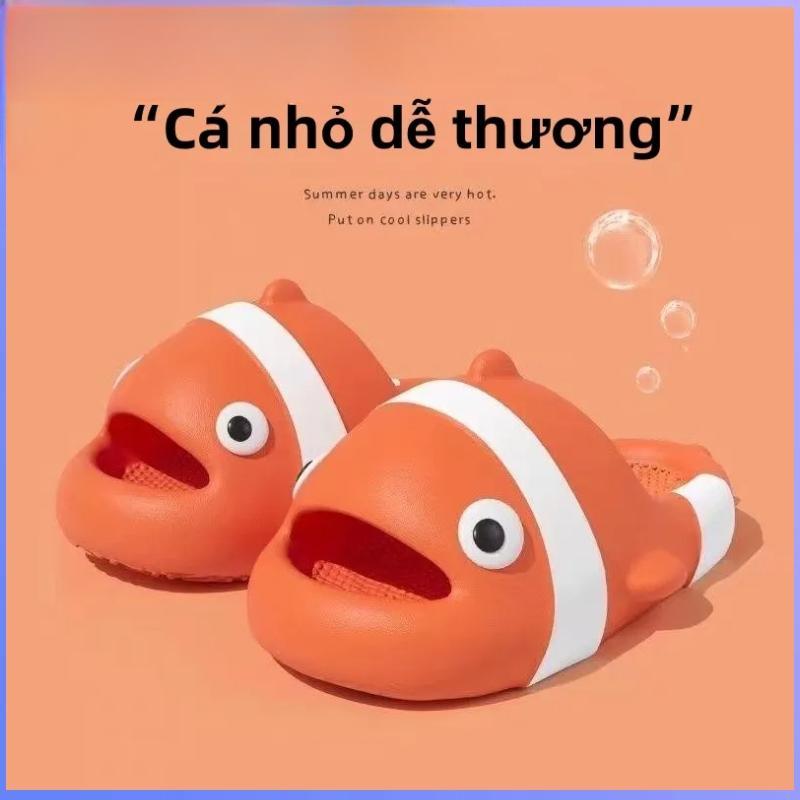 🔥Có Hàng Sẵn🔥Thời trang mùa hè Dép cá hề Nemo dép cá koi đế bánh mì siêu nhẹ cho người lớn