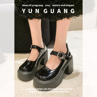 Yunguang Giày Cao Gót Đế Dày Cài Khóa Bướm Thời Trang Cho Nữ