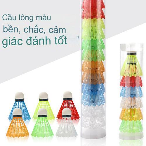6 cầu lông nhựa，Cầu lông nylon, cầu lông mới tập, cầu lông chống gió, cầu lông dạ quang,cầu lông vịt