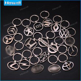 Móc khóa logo xe hơi 3D bằng thép không gỉ