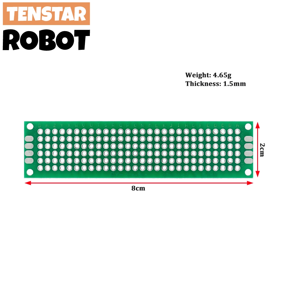 Bảng Mạch In PCB Hai Mặt 9x15 8x12 7x9 6x8 5x7 4x6 3x7 2x8cm