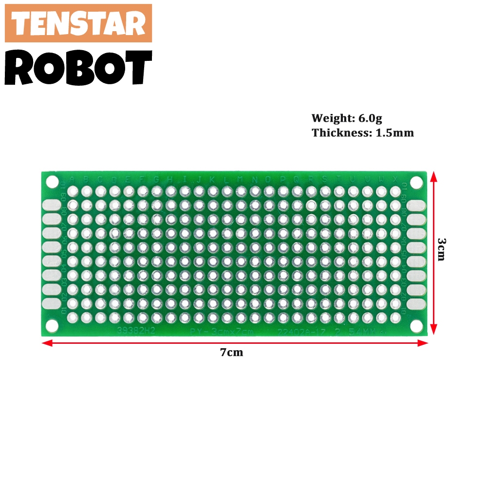 Bảng Mạch In PCB Hai Mặt 9x15 8x12 7x9 6x8 5x7 4x6 3x7 2x8cm