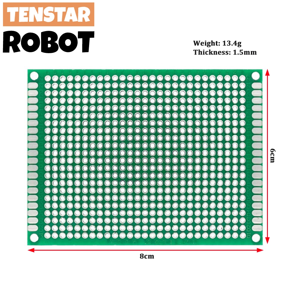 Bảng Mạch In PCB Hai Mặt 9x15 8x12 7x9 6x8 5x7 4x6 3x7 2x8cm