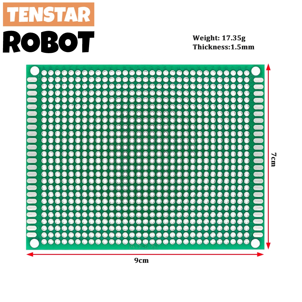 Bảng Mạch In PCB Hai Mặt 9x15 8x12 7x9 6x8 5x7 4x6 3x7 2x8cm