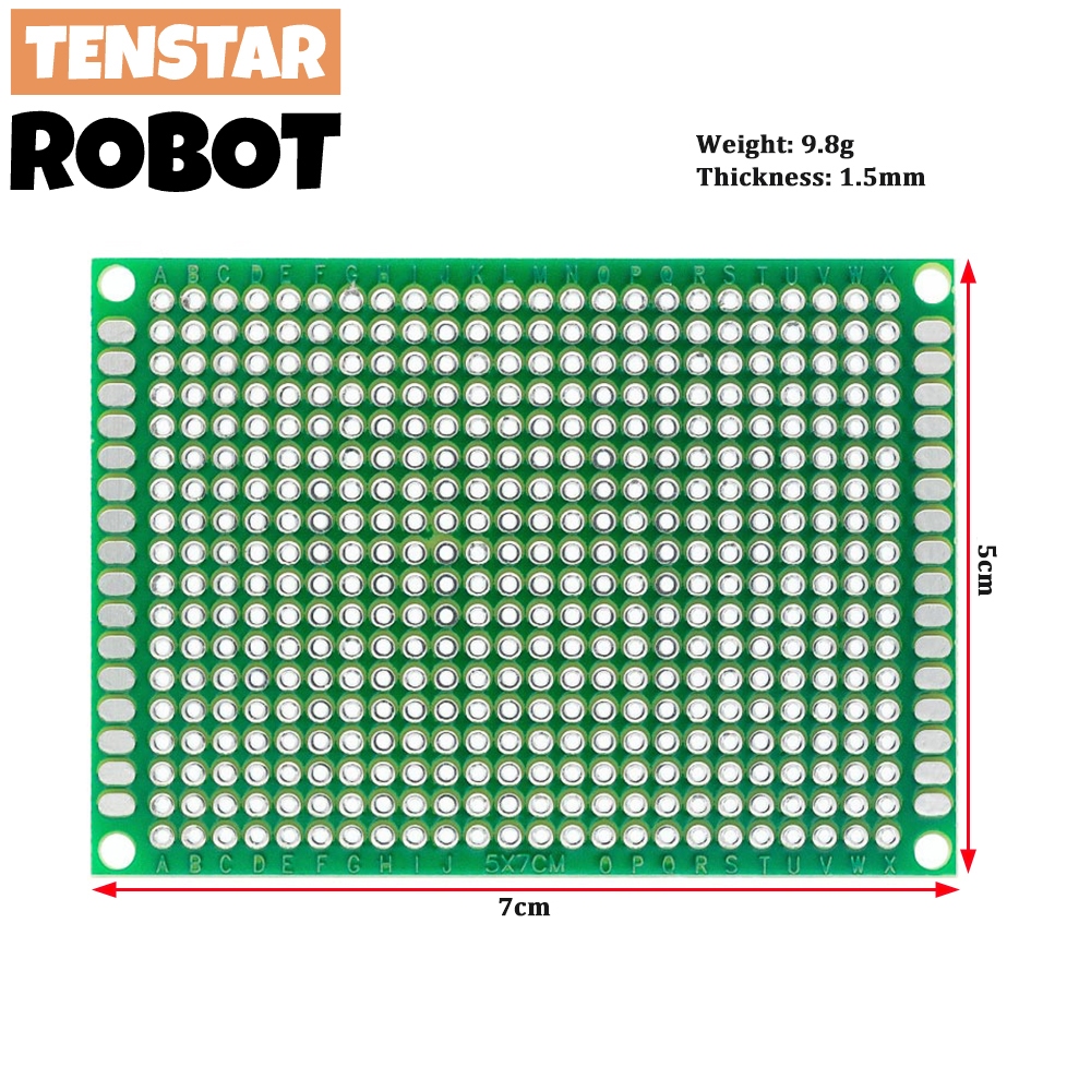 Bảng Mạch In PCB Hai Mặt 9x15 8x12 7x9 6x8 5x7 4x6 3x7 2x8cm