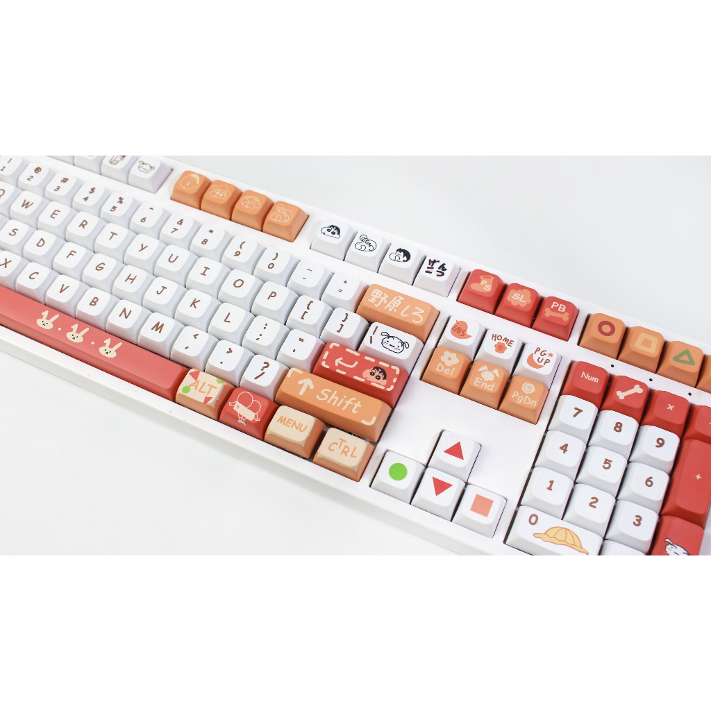 GMK Crayon Shin-chan Keycap, 132 Phím Keycaps PBT XDA Profile DYE-SUB Cá Tính Cho MX Công Tắc Bàn Phím Cơ