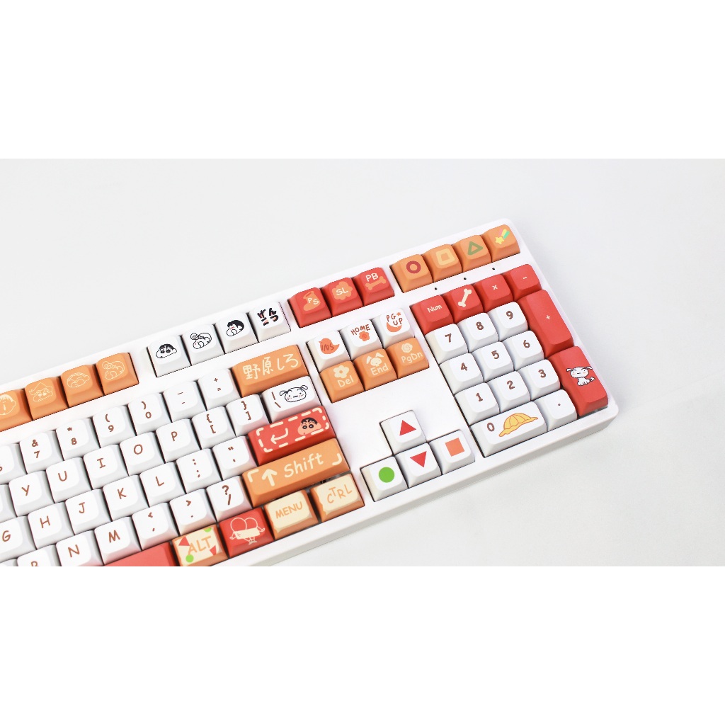 GMK Crayon Shin-chan Keycap, 132 Phím Keycaps PBT XDA Profile DYE-SUB Cá Tính Cho MX Công Tắc Bàn Phím Cơ