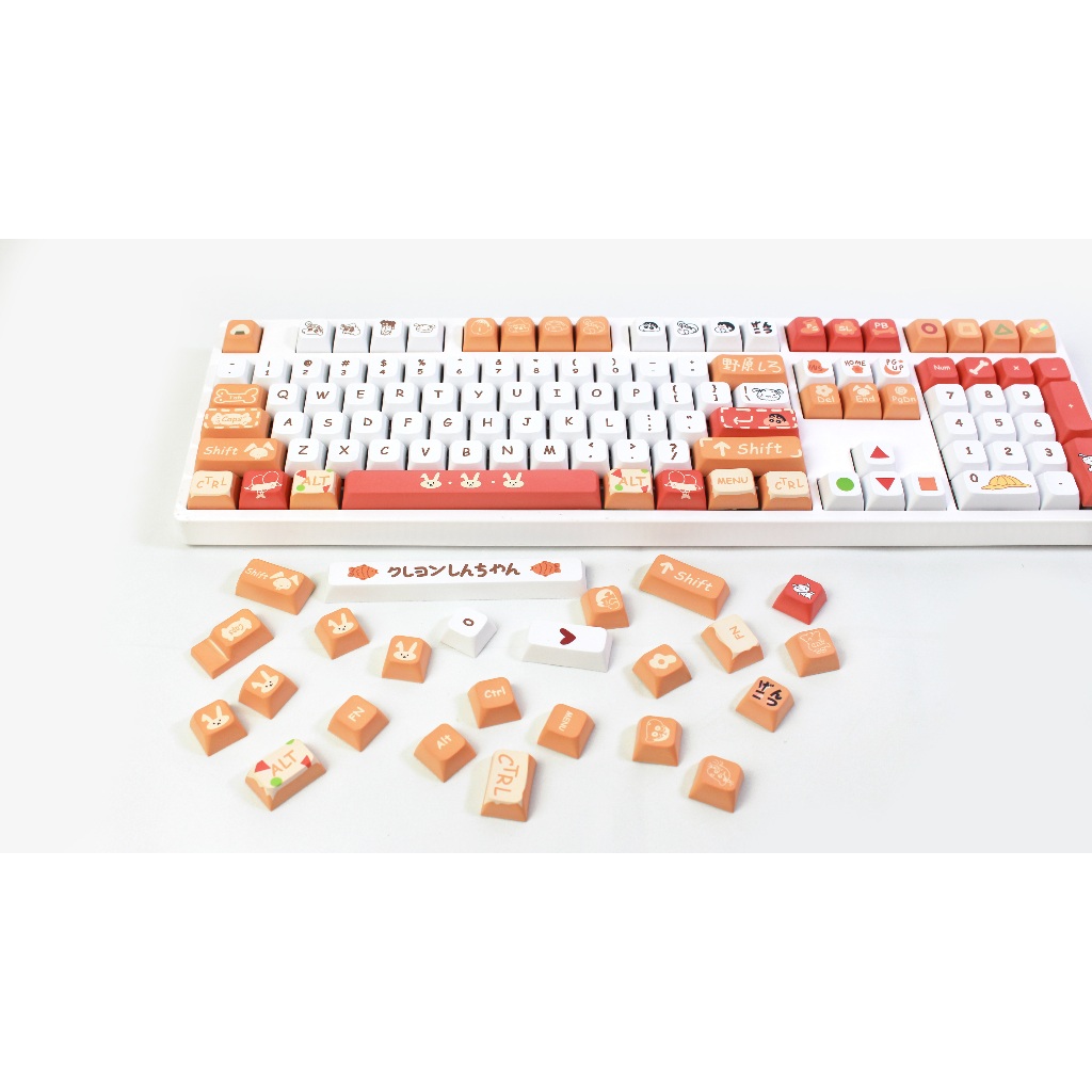 GMK Crayon Shin-chan Keycap, 132 Phím Keycaps PBT XDA Profile DYE-SUB Cá Tính Cho MX Công Tắc Bàn Phím Cơ