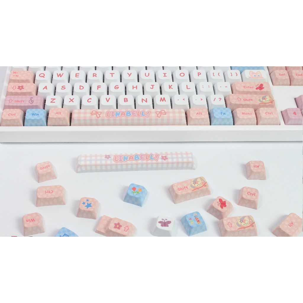 GMK Lina Bell Keycap, 138 Phím Keycaps PBT XDA Profile DYE-SUB Cá Tính Cho MX Công Tắc Bàn Phím Cơ
