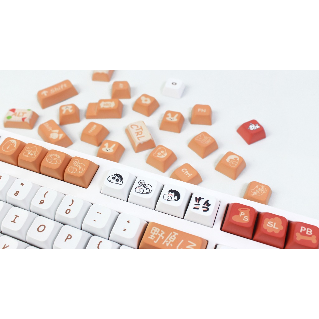 GMK Crayon Shin-chan Keycap, 132 Phím Keycaps PBT XDA Profile DYE-SUB Cá Tính Cho MX Công Tắc Bàn Phím Cơ
