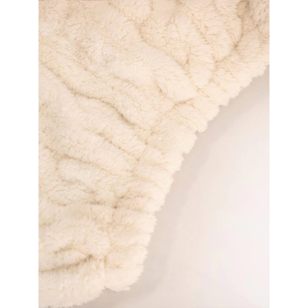 YAMI bộ đồ ngủ dài tay Gấu dâu mùa đông vải lông cừu san hô pijama hoạt hình dễ thương đồ mặc nhà nữ