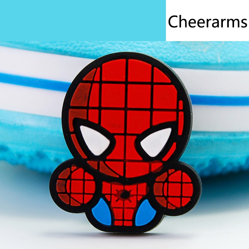 Hot 1 Cái Dép crocs Siêu Anh Hùng Hoạt Hình charms jibbitz diy Guốc Giày Acersories Phù Hợp Làm Quà Cho Bé Trai