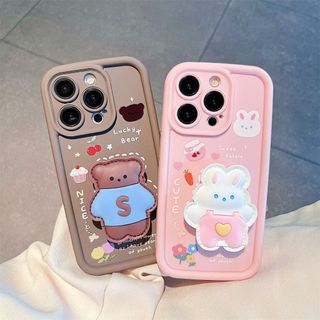 Ốp Điện Thoại Silicon Chống Sốc In Hình Gấu Hoạt Hình Ba Chiều Cho iphone 11 12 13 14 15promax x xsmax xr 7 8plus