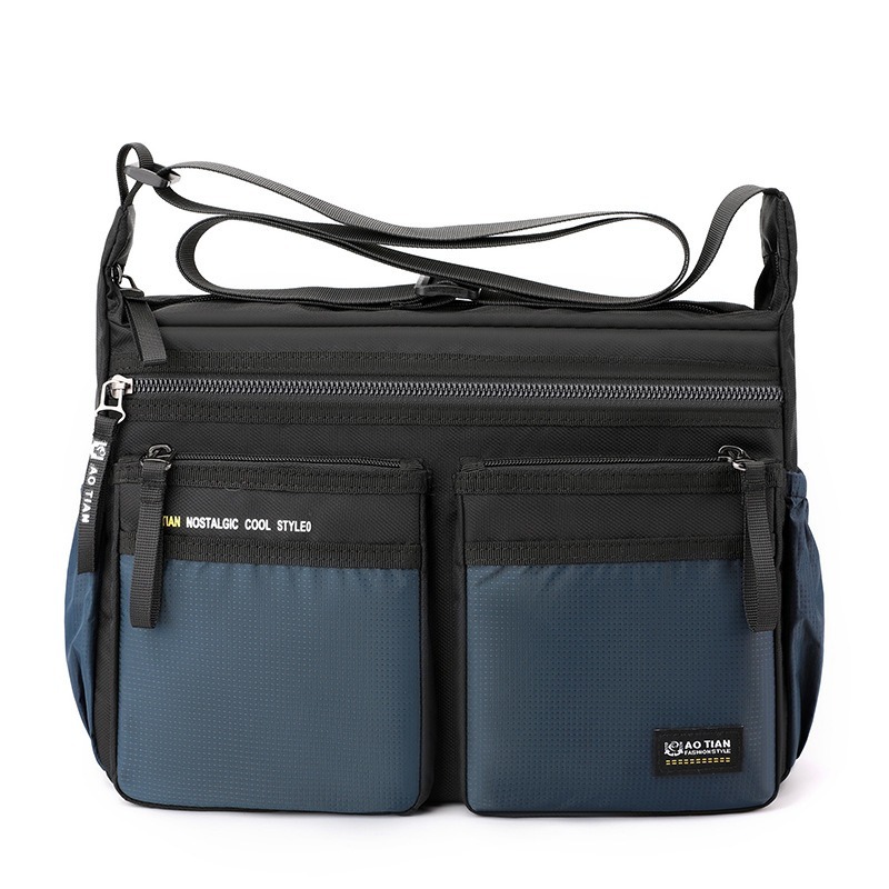 Túi Đeo Vai Cỡ Lớn Bằng Vải oxford Màu Tương Phản Thời Trang Đơn Giản Cho Nam