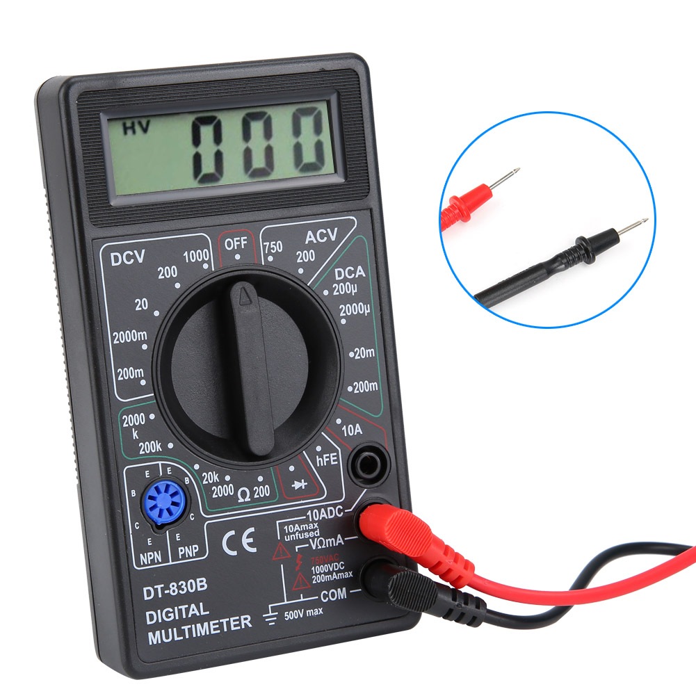 DT-830B Di Động Đa Chức Năng Màn Hình LCD Kỹ Thuật Số Đồng Hồ Vạn Amp Volt Ohm Bút Thử Vôn Kế Ohmmeter Đo Dustrial B.