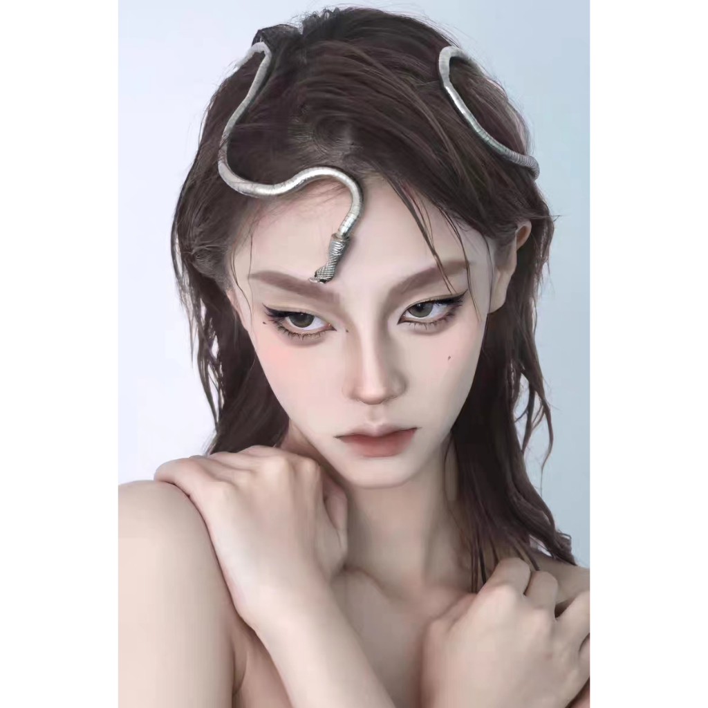 Băng Đô Cài Tóc Dạng Rắn Dài Màu Vàng Độc Đáo Thời Thượng Cho Nữ