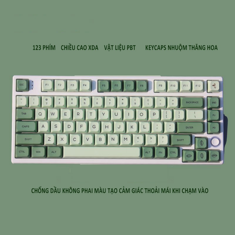 JIASHI Matcha Pbt Thăng Hoa Keycaps Bàn Phím Cơ Keycaps Xda Chiều Cao Cá Nhân Keycaps Chống Dầu Và Chống Mài Mòn Thoải Mái Khi Chạm Vào