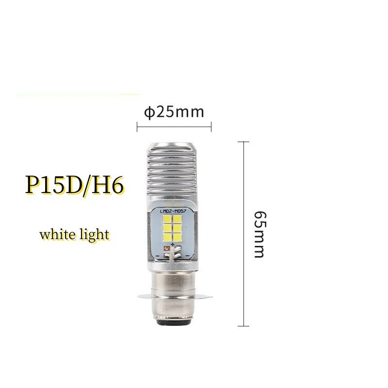 Đèn Pha led h6 h4 p15d Hai Màu Chuyên Dụng Cho Xe Mô Tô