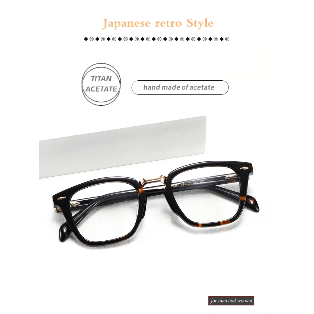 Mắt Kính Gọng Vuông Bằng Sợi acetate Thời Trang retro Mỹ Cho Nam Và Nữ