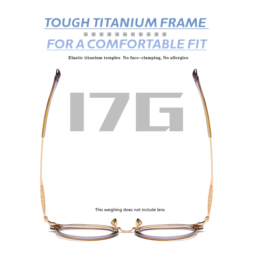 Mắt Kính Gọng Tròn Bằng Titan Và Sợi acetate Phong Cách retro Nhật Bản Phù Hợp Với Nam Và Nữ acosta