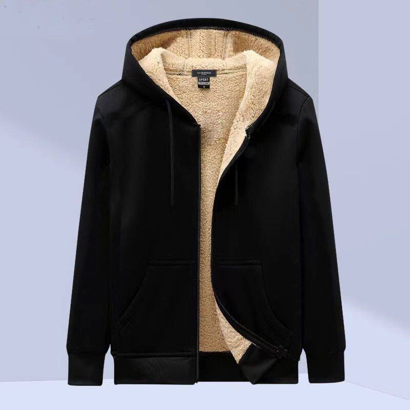 Loco Áo Khoác Hoodie Lông Cừu Dày Dặn Dáng Rộng Thời Trang Thu Đông Cho Nam Giới