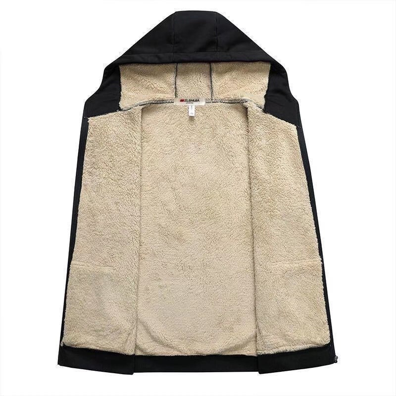 Loco Áo Khoác Hoodie Lông Cừu Dày Dặn Dáng Rộng Thời Trang Thu Đông Cho Nam Giới