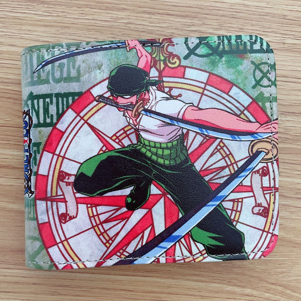 Ví Da pu mini Đa Năng In Họa Tiết pokemon minions one piece Rronoa zoro Cho Bé Trai