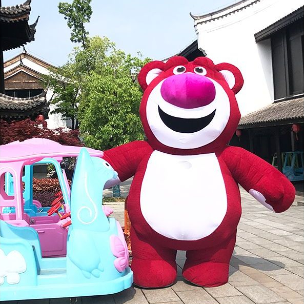 Hanlu Bộ Đồ Hóa Trang Gấu Dâu Tây Bơm Hơi Dễ Thương