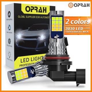 Bộ 2 đèn led sương mù h11 h3 h7 h8 hb4 881 9006 ánh sáng trắng + vàng chuyên dụng cho xe hơi