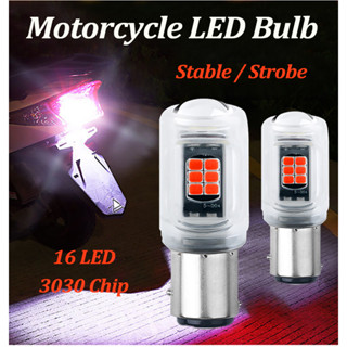 Bóng Đèn LED Xe Máy Siêu Sáng 1156 BA15S 1157 BAY15D 3030 Đuôi Đèn Phanh Nhấp Nháy 16 Chip LED Bật Đèn Tín Hiệu