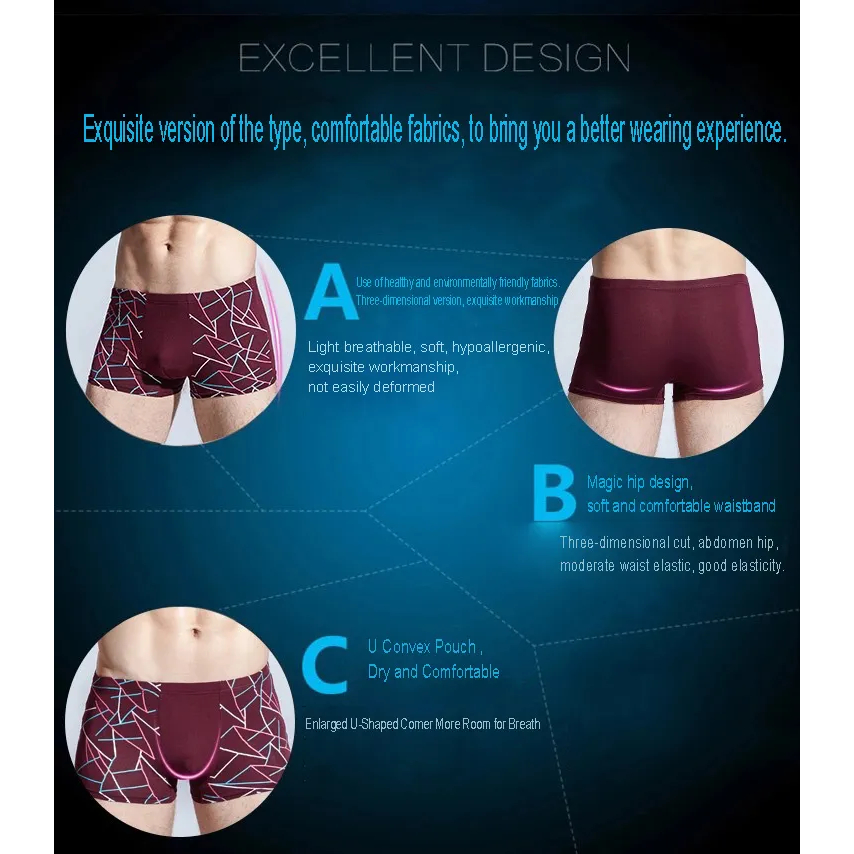 Bộ 4 Quần Lót boxer Cho Nam