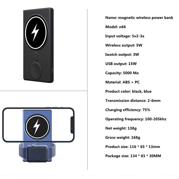 Pin Sạc Dự Phòng  Không Dây Từ Tính Delabo™ 15W 10000mAh BH12TH LC DESIGN  Phòng 13 12 14 Món