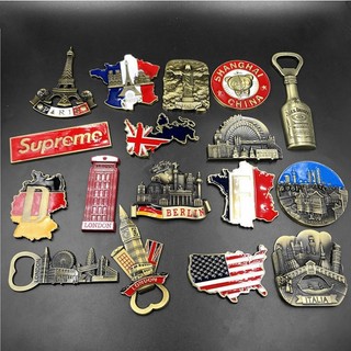 Cặp Miếng Dán Trang Trí Tủ Lạnh Hình Tháp Eiffel Cổ Điển