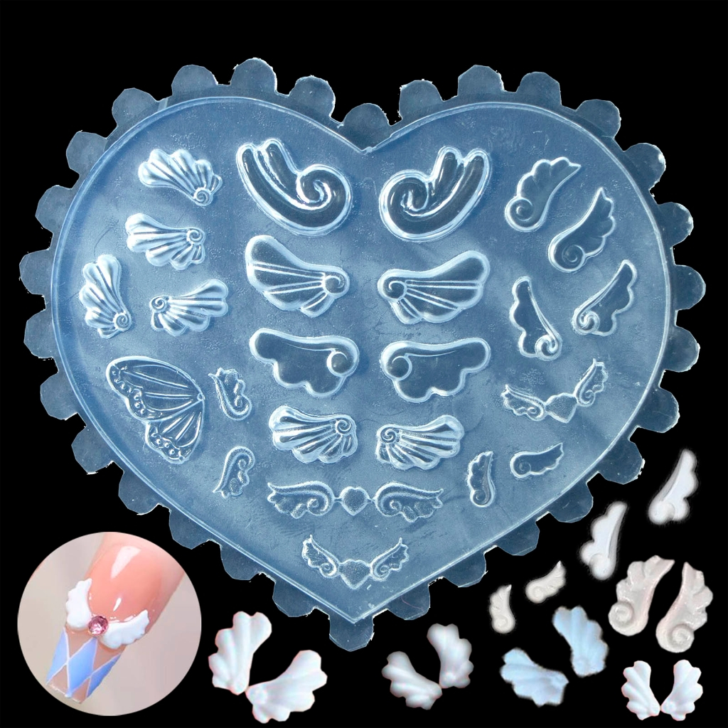 ✿ Khuôn silicone Dập Nổi Hình Bươm Bướm Trang Trí Móng Nghệ Thuật