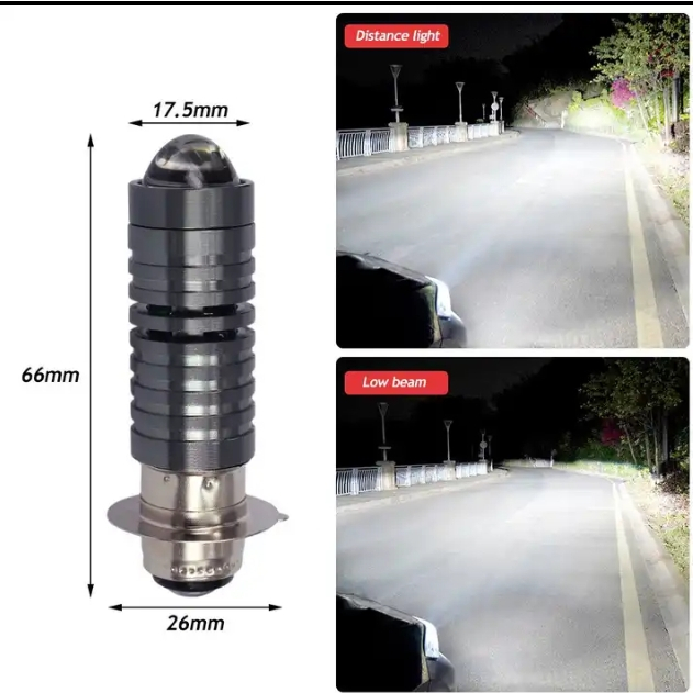 Đèn Pha led h6 h4 p15d Hai Màu Chuyên Dụng Cho Xe Mô Tô