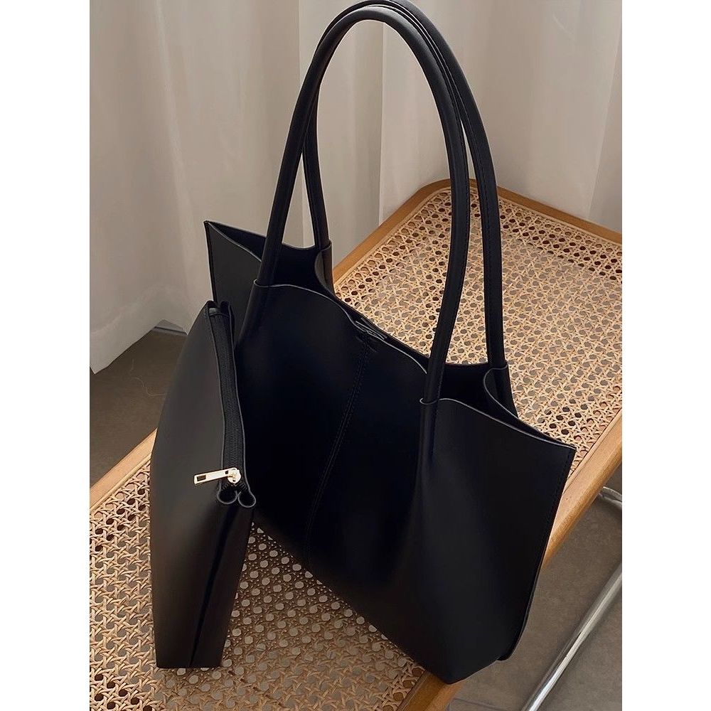 Túi Xách Da Màu Đen Dung Tích Lớn 35 * 35cm