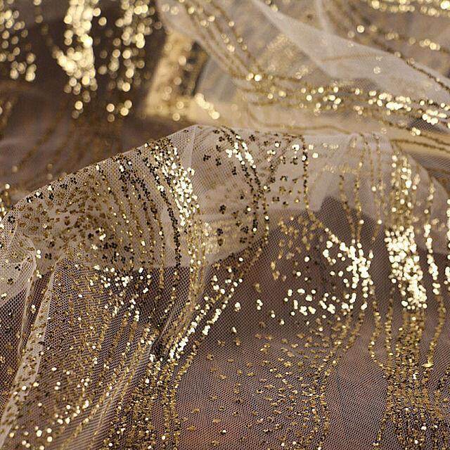 Kain mét vải Sequin lưới vải vàng bạc trắng đen hồng vải flash sợi nền đám cưới vải sợi Sequin