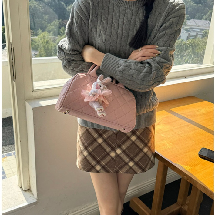 Dễ Thương Túi Cầm Tay Đựng Điện Thoại Hình Thoi Thời Trang Thu Đông Cho Nữ