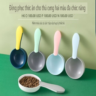 Muỗng ăn đa năng có kẹp dễ thương cho thú cưng