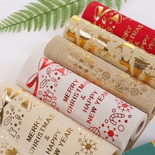 Khăn trải bàn vải lanh họa tiết giáng sinh