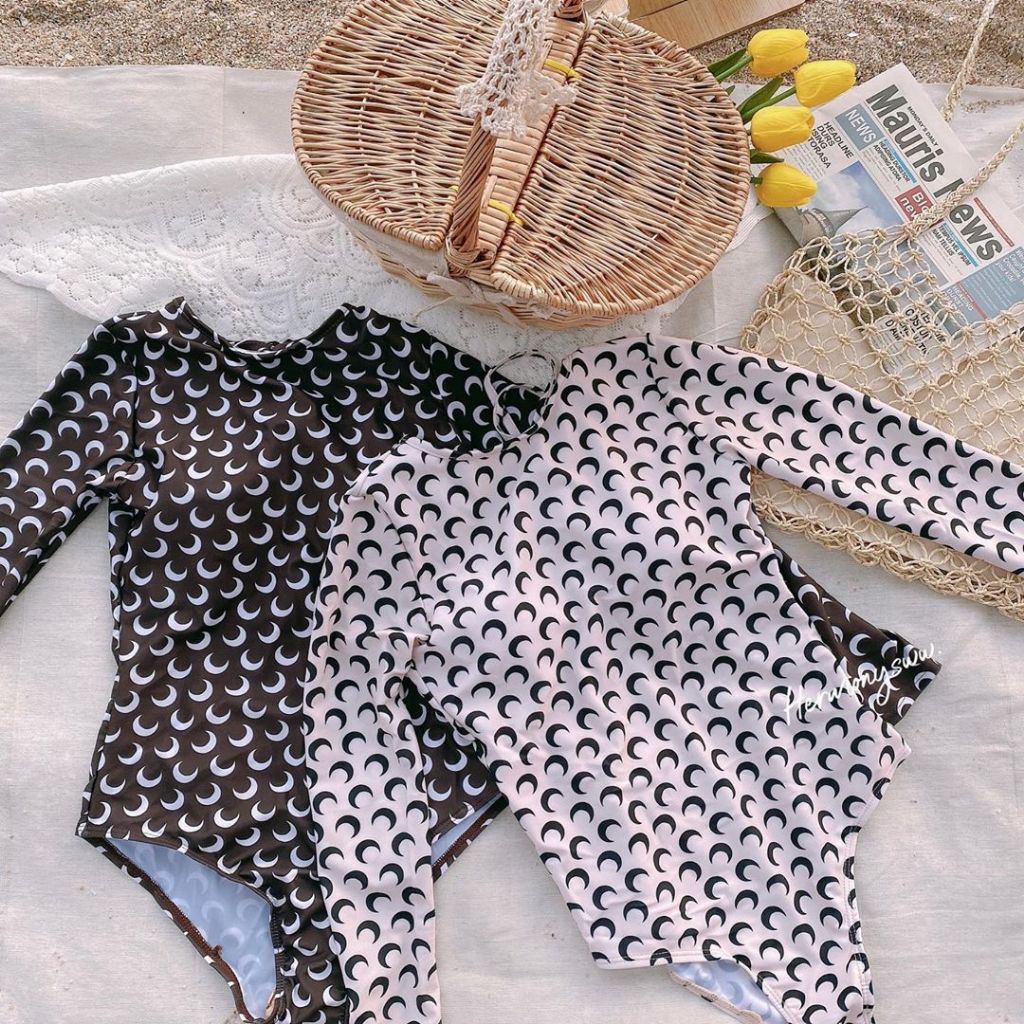 Đồ Bơi Một Mảnh Tay Dài Vải Chất Lượng Cao x00