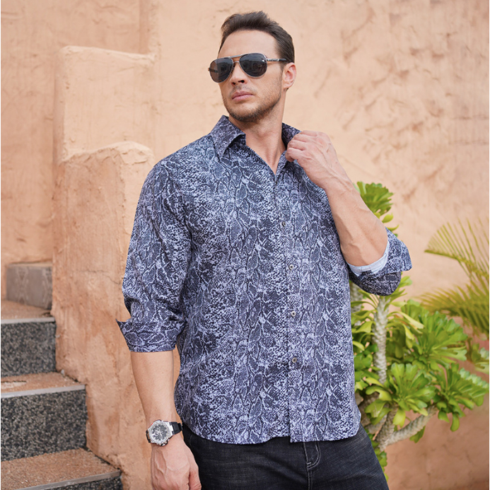 Áo Sơ Mi Tay Dài Oversize Họa Tiết Da Báo / Ngựa Vằn Kích Thước 60-175KG PLUS