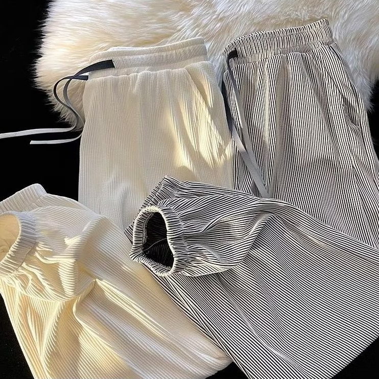 M-5XLQuần Dài Thể Thao Họa Tiết Sọc Thời Trang Phong Cách Hàn Quốc Cho Nam / Nữ