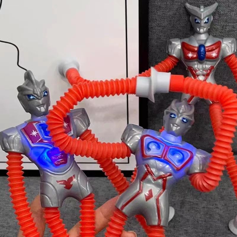 Bán Chạy Cốc Hút Dạ Quang Hình ultraman Cho Bé Trai Chơi Thị Trường Ban Đêm