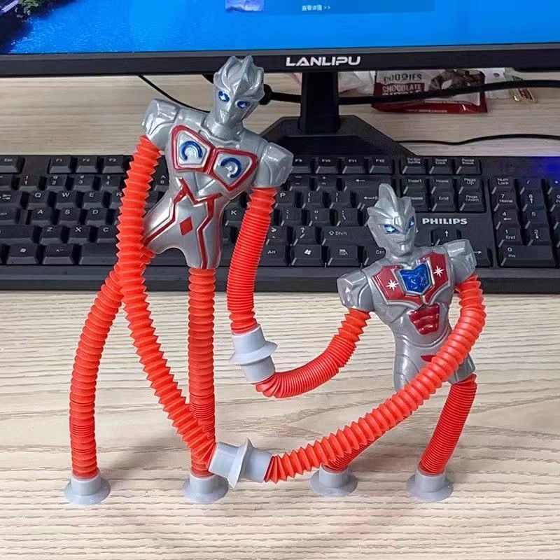 Bán Chạy Cốc Hút Dạ Quang Hình ultraman Cho Bé Trai Chơi Thị Trường Ban Đêm