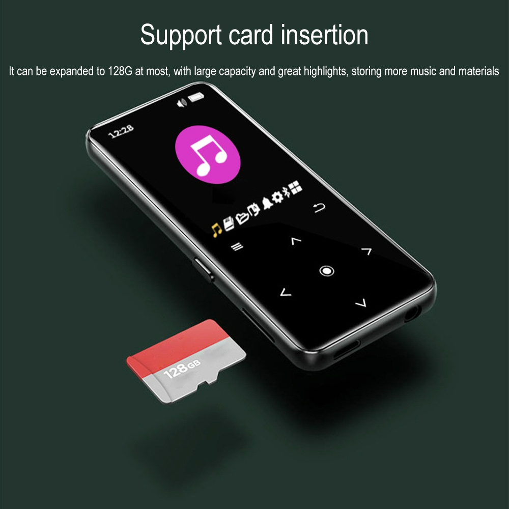 Máy Nghe Nhạc mp3 mp4 4.2 bluetooth hifi Nút Cảm Ứng mini Bằng Kim Loại