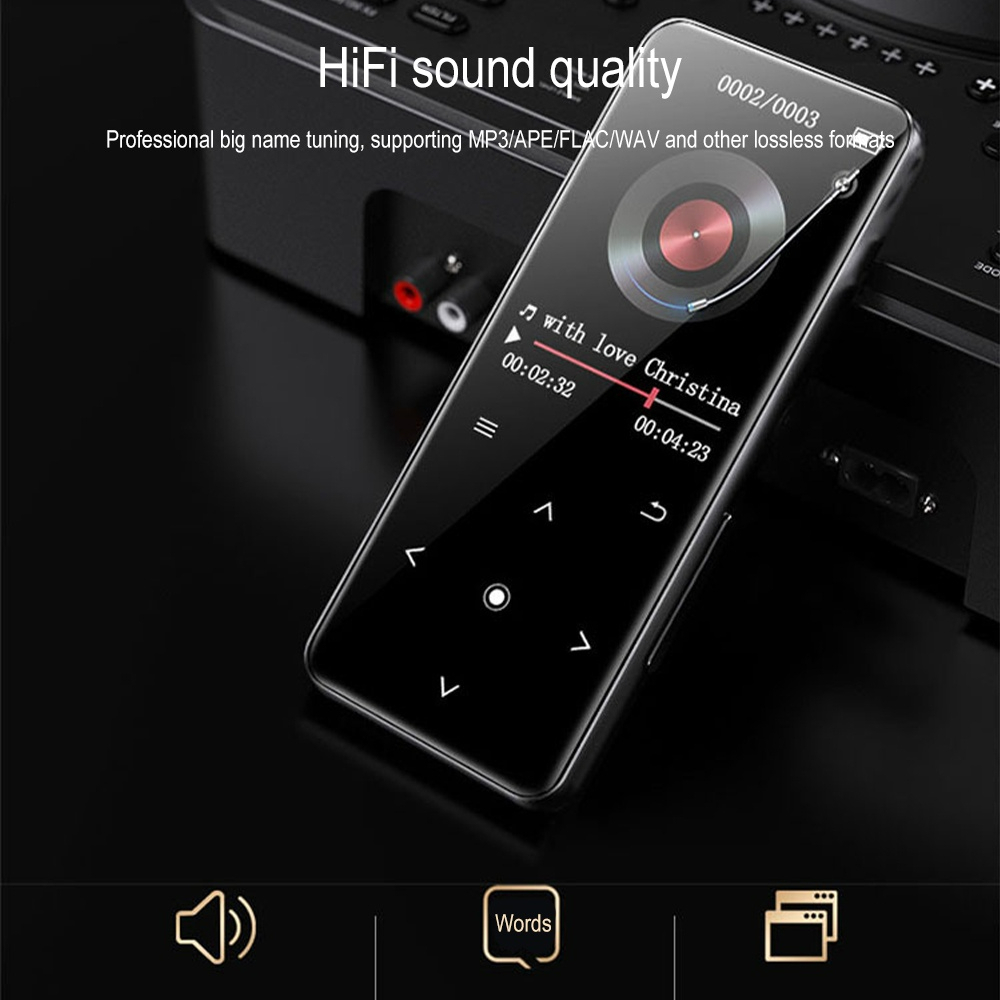 Máy Nghe Nhạc mp3 mp4 4.2 bluetooth hifi Nút Cảm Ứng mini Bằng Kim Loại