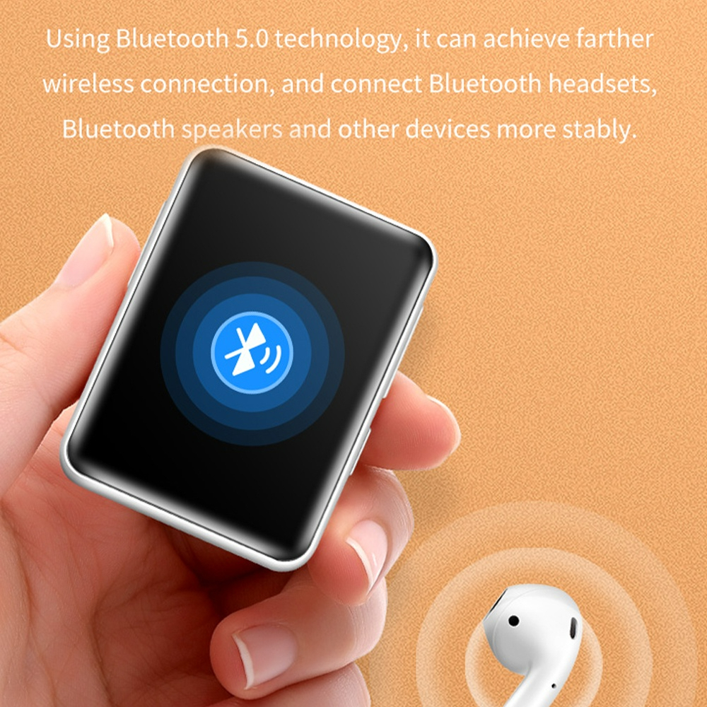 Máy Nghe Nhạc mp3 bluetooth 2 inch Với Thẻ Nhớ Tích Hợp / Máy Ghi Âm mini Kèm Đếm Bước / fm