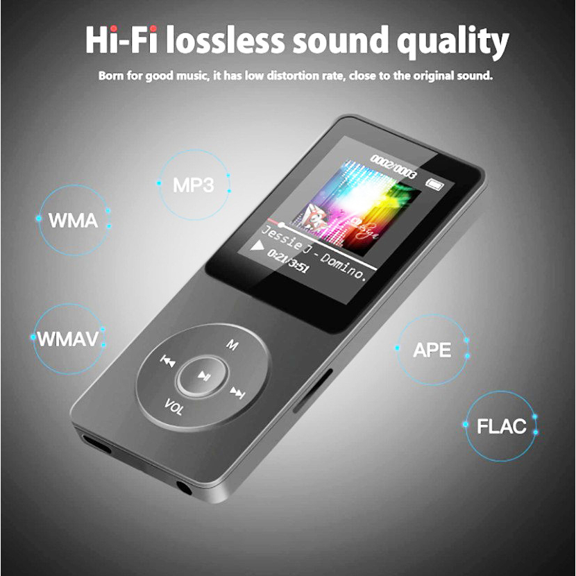 Máy Nghe Nhạc mp3 mp4 bluetooth 5.0 hifi Kiểu Dáng Thể Thao Hỗ Trợ Nghe Nhạc mp4 / radio fm / Sách