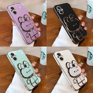 ốp lưng Redmi Note 8 Note 9 4G Note 10 Pro 9C 10A 8A 10 4G 9T Thẳng cạnh mạ 360 độ xoay thỏ đứng trang điểm gương trường hợp điện thoại di động